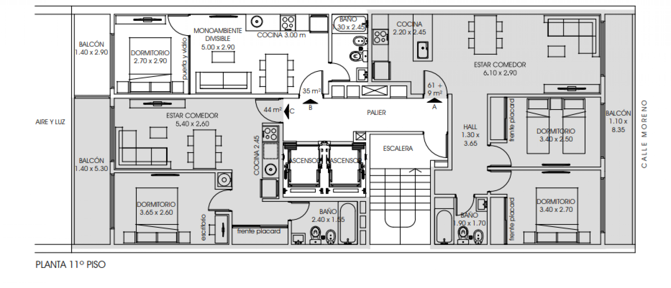 Venta Departamento Dos Dormitorios con patio Moreno 1100 Agosto 2025