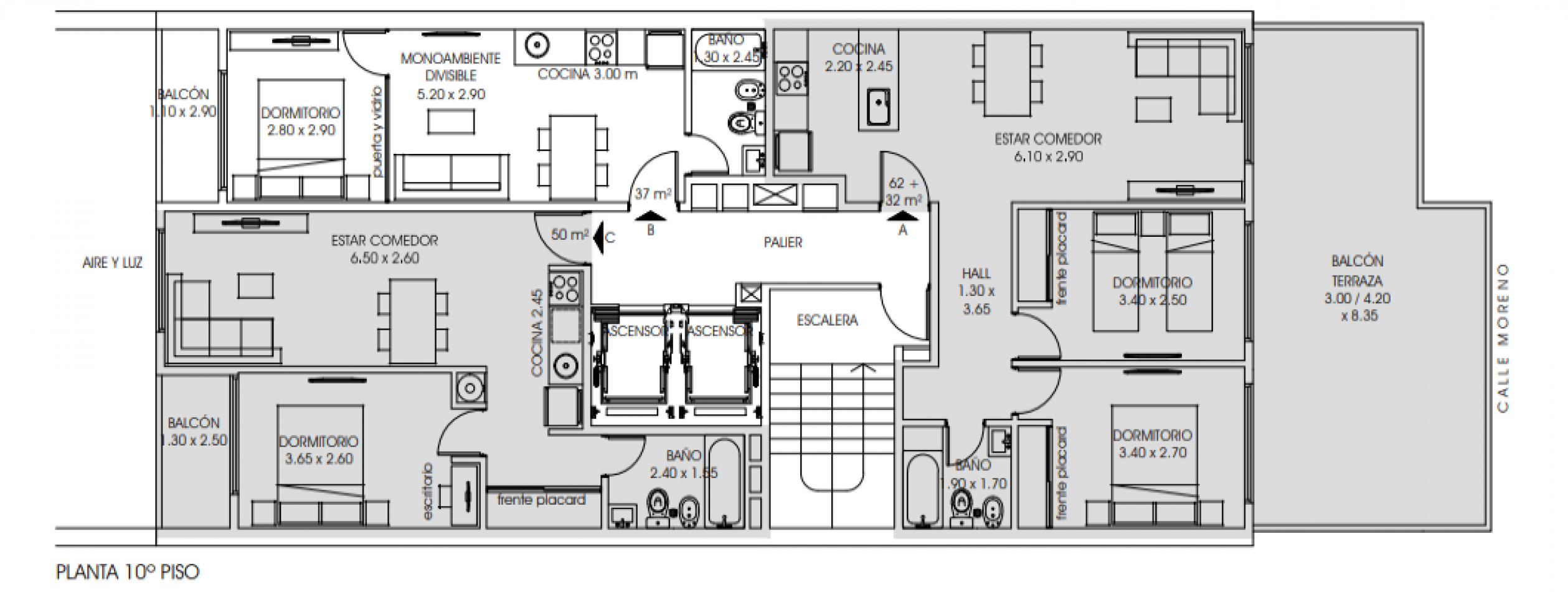 Venta Departamento Dos Dormitorios con patio Moreno 1100 Agosto 2025