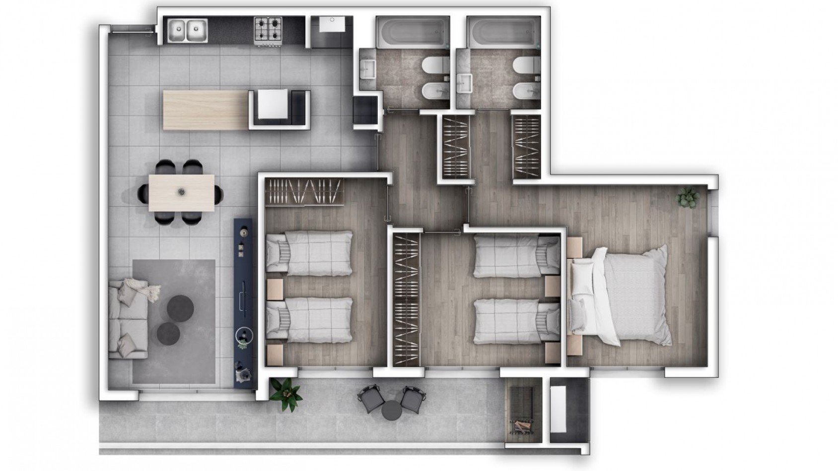 VENTA DEPARTAMENTO DOS DORMITORIOS PISO 3 U38 EN FISHERTON JUAN JOSE PASO Y COLOMBRES