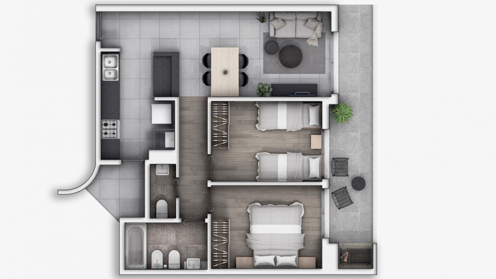 VENTA DEPARTAMENTO DOS DORMITORIOS PISO 3 U38 EN FISHERTON JUAN JOSE PASO Y COLOMBRES