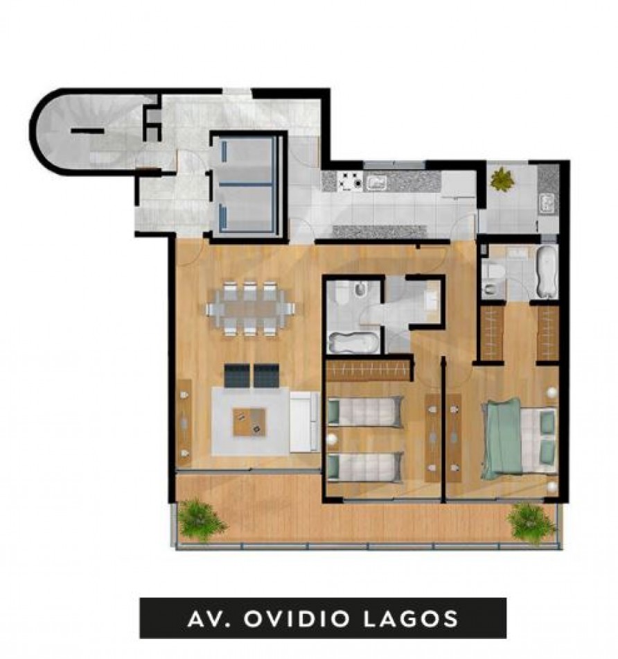 VENTA  DEPARTAMENTO DOS DORMITORIOS SEMIPISO VISTA PARCIAL AL RIO ESTRENAR FINANCIACION