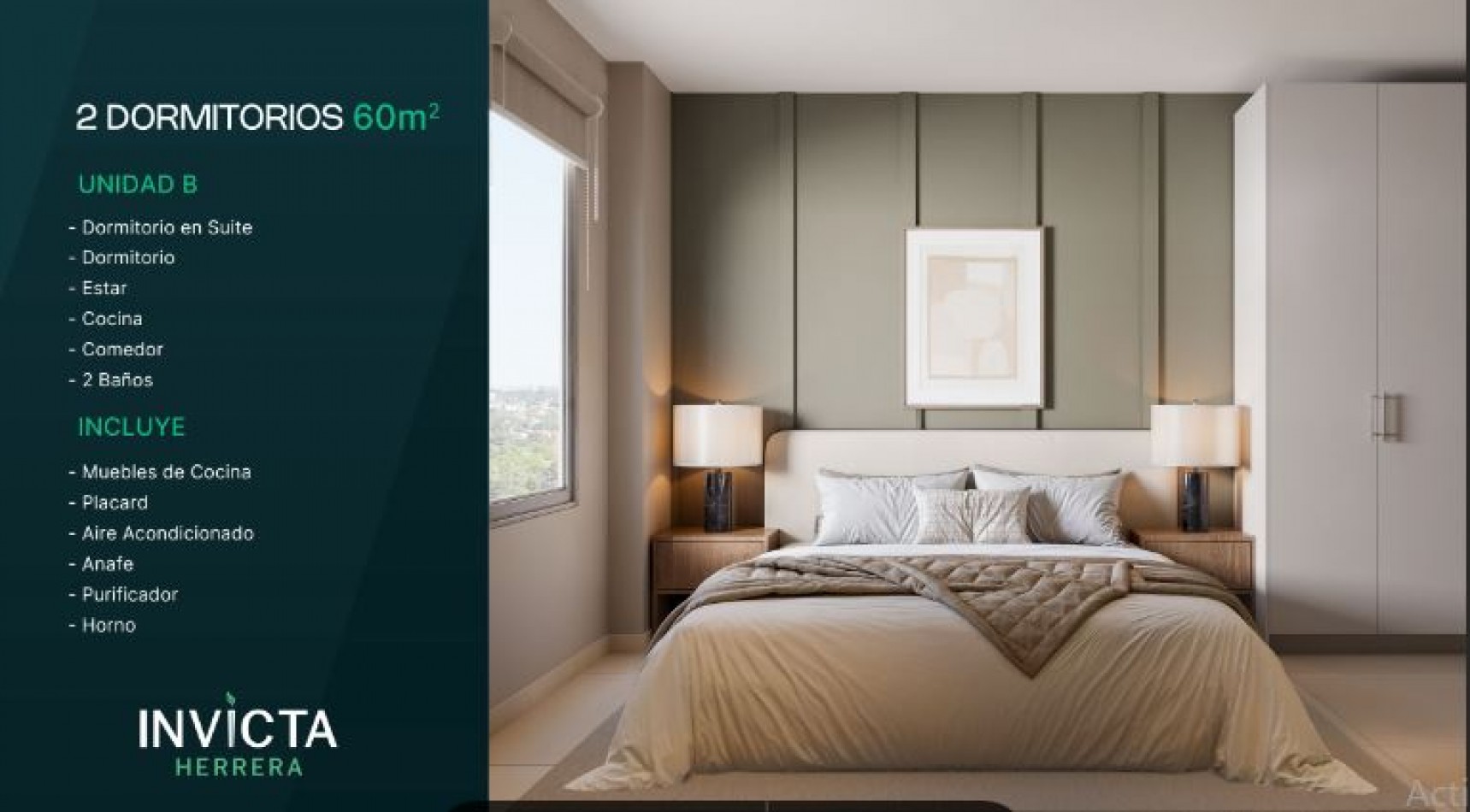 VENTA DEPARTAMENTO DOS DORMITORIOS EN ASUNCION DEL PARAGUAY, RENTA PERMANENTE MENSUAL DE  826 DOLARES