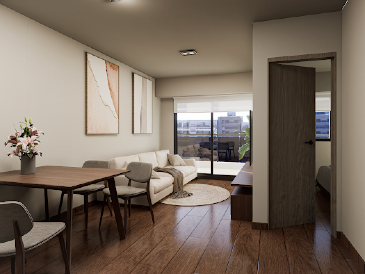 VENTA DEPARTAMENTO UN DORMITORIO AL FRENTE CON BALCON  SAN JUAN Y JUAN MANUEL DE ROSAS  NOVIEMBRE 2026 ENTREGA Y CUOTAS FIJAS EN DOLARES