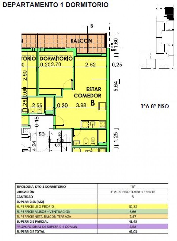 VENTA DEPARTAMENTO UN DORMITORIO SAN JUAN Y JUAN MANUEL  DE ROSAS NOVIEMBRE 2026 ANTICIPO Y CUOTAS FIJAS EN DOLARES