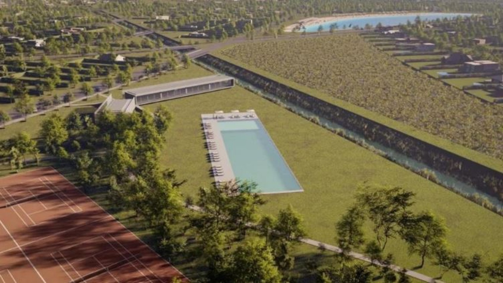 BARRIO PRIVADO VENTA TERRENO VIDA CLUB DE CAMPO 1172 M2  FONDO NORTE A RESERVORIO PLUVIAL CON EXCELENTE UBICACION