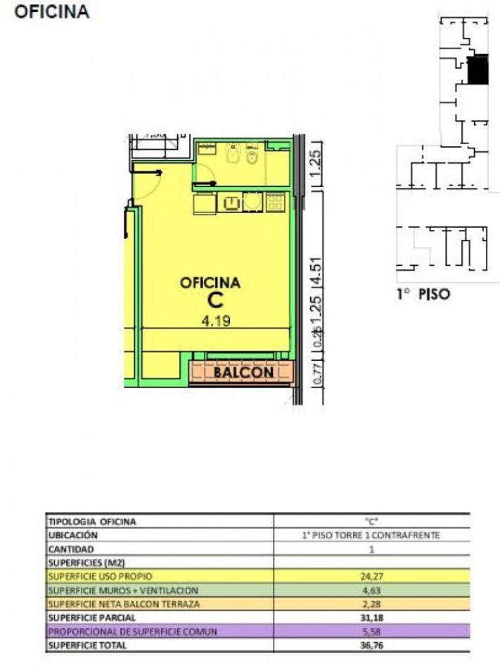 VENTA MONOAMBIENTE/ OFICINA/ PRIMER PISO SAN JUAN Y JUAN MANUEL DE ROSAS ENTREGA NOVIEMBRE 2026