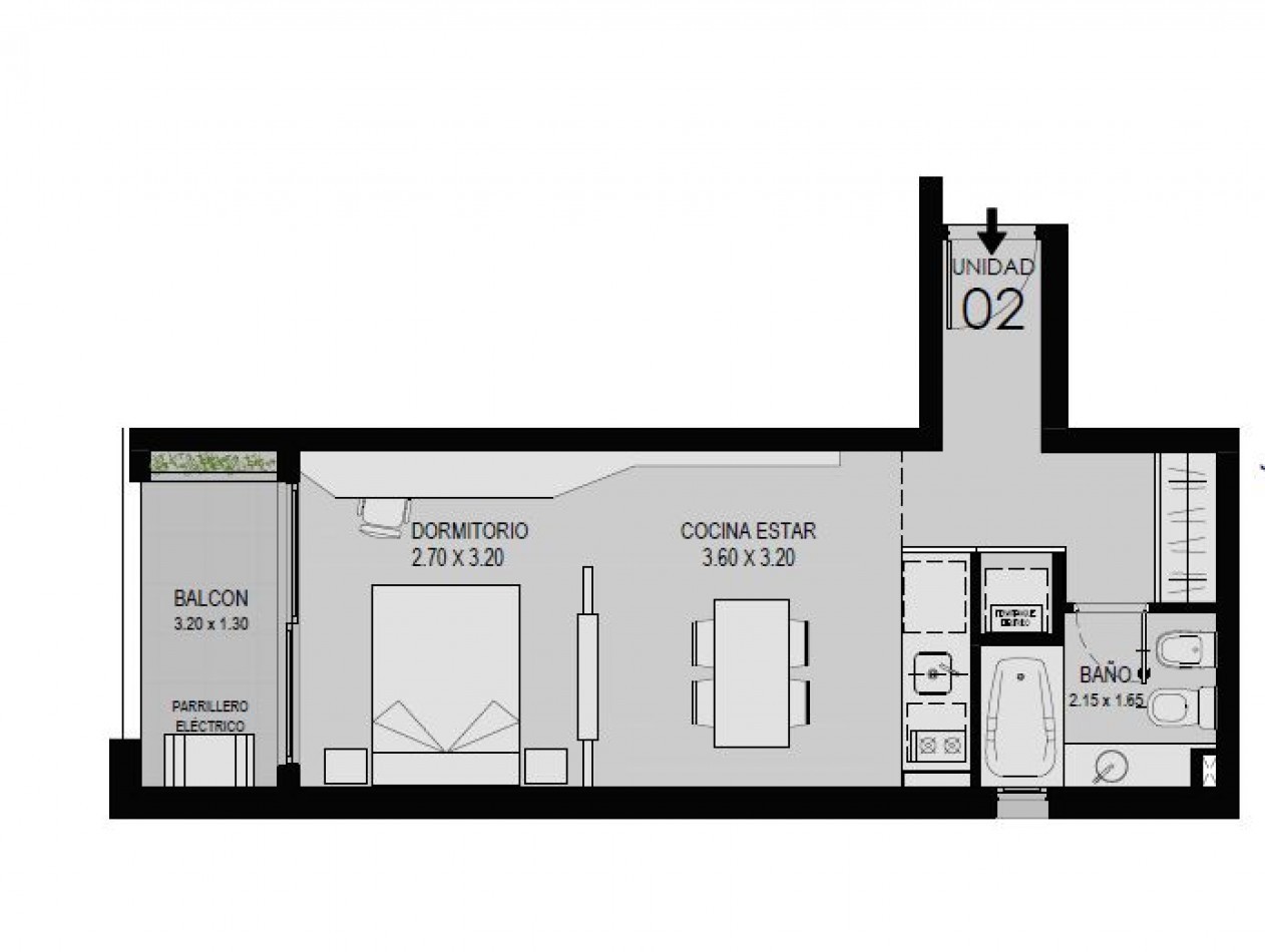 VENTA DEPARTAMENTO MONOAMBIENTE ENTRE RIOS Y TUCUMAN ENTREGA JUNIO 2026