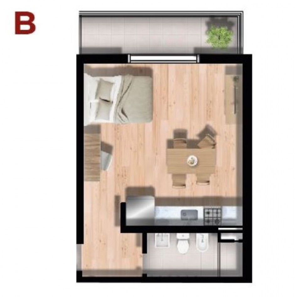 BARRIO MARTIN VENTA DEPARTAMENTO UN DORMITORIO AL FRENTE JUAN MANUEL DE ROSAS Y MENDOZA ESTRENAR